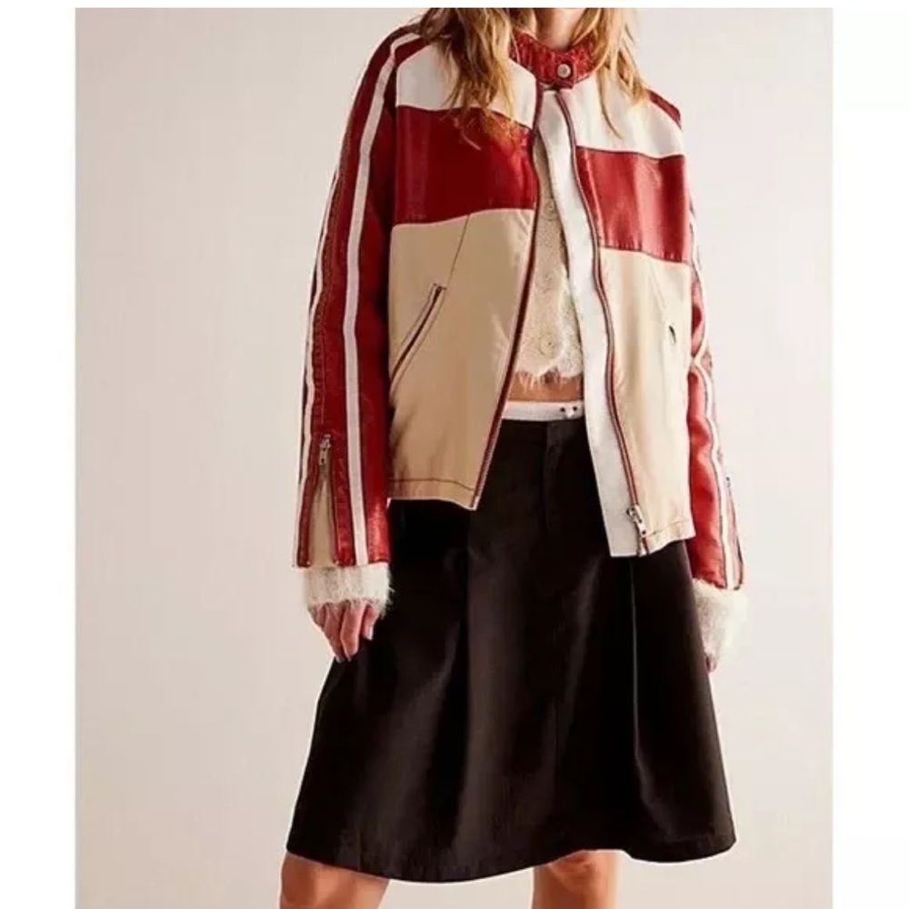 We the Free Suiting Pleated Dark Brown Midi Skirt Size 8 Streetwear Boho Indie